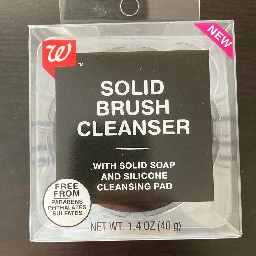 🆕 Solid Brush Cleanser with Silicone Cleansing Pad